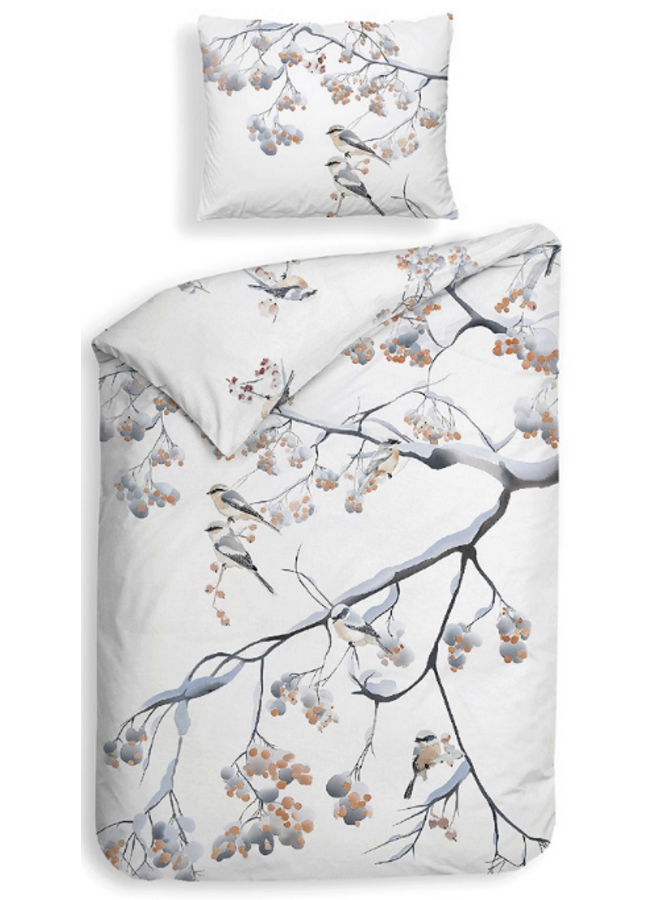 Heckett & Lane Dekbedovertrek Keno Wit - Katoensatijn