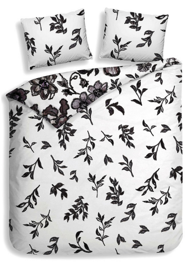 Heckett & Lane Dekbedovertrek Macey Wit - Katoensatijn