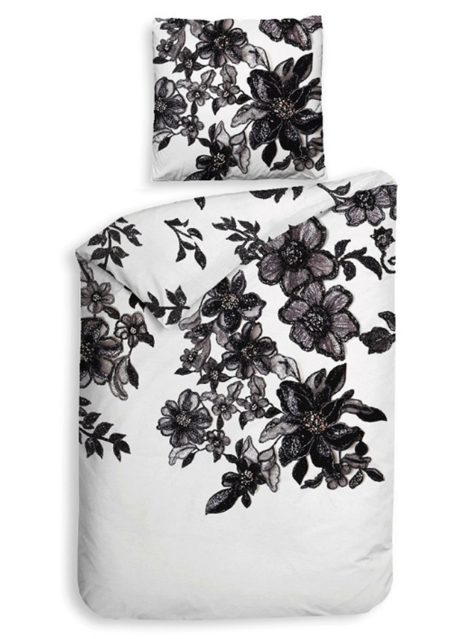 Heckett & Lane Dekbedovertrek Macey Wit - Katoensatijn