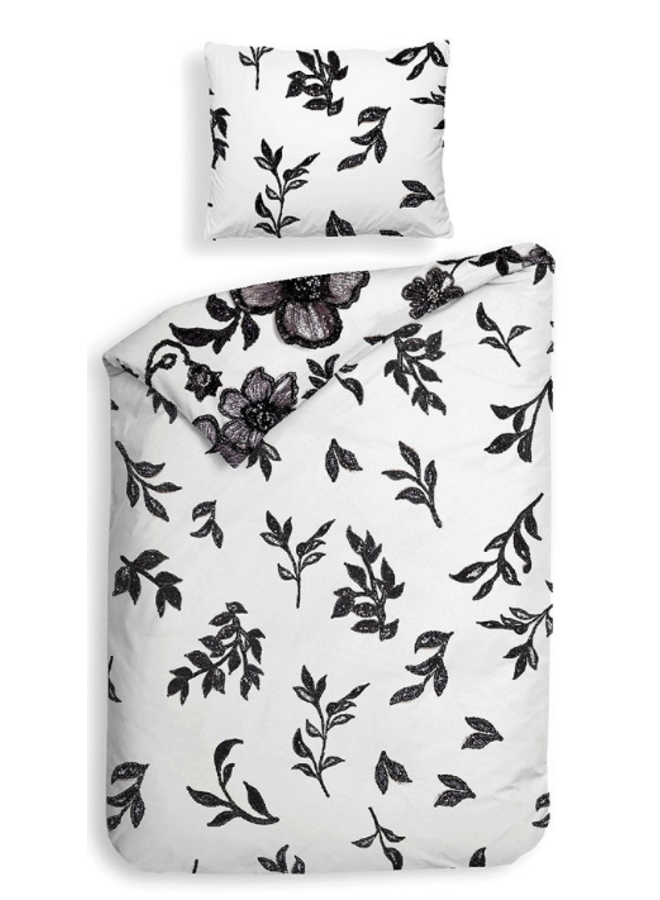 Heckett & Lane Dekbedovertrek Macey Wit - Katoensatijn