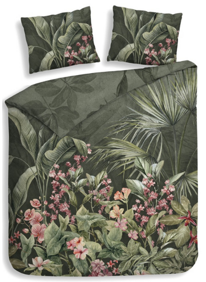 Dekbedovertrek Mai Groen - Katoensatijn