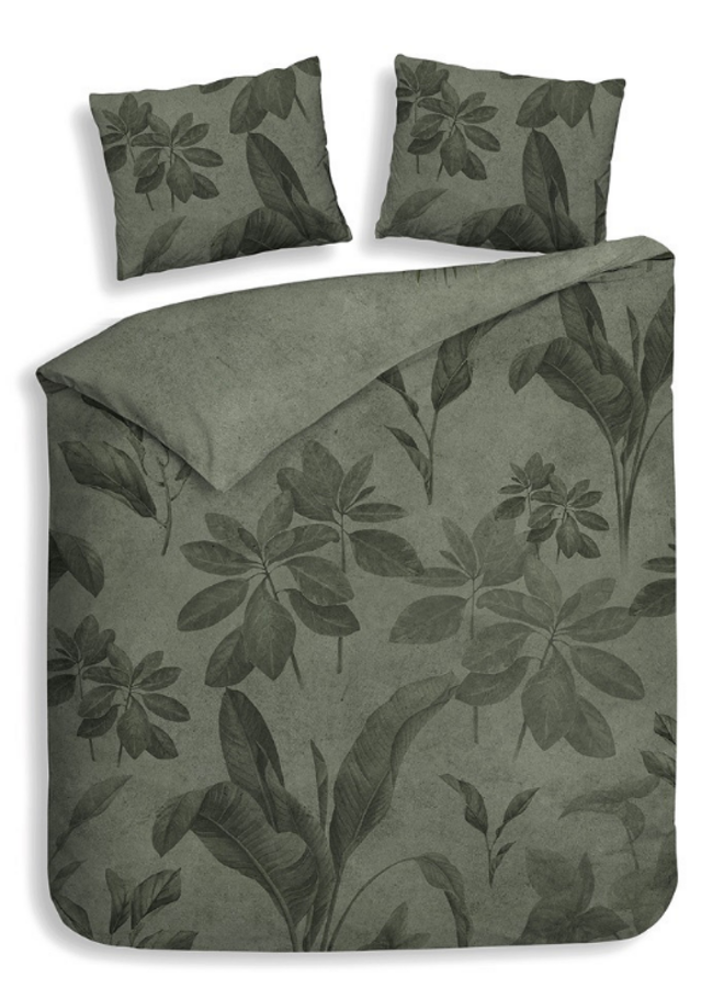 Heckett & Lane Dekbedovertrek Mai Groen - Katoensatijn