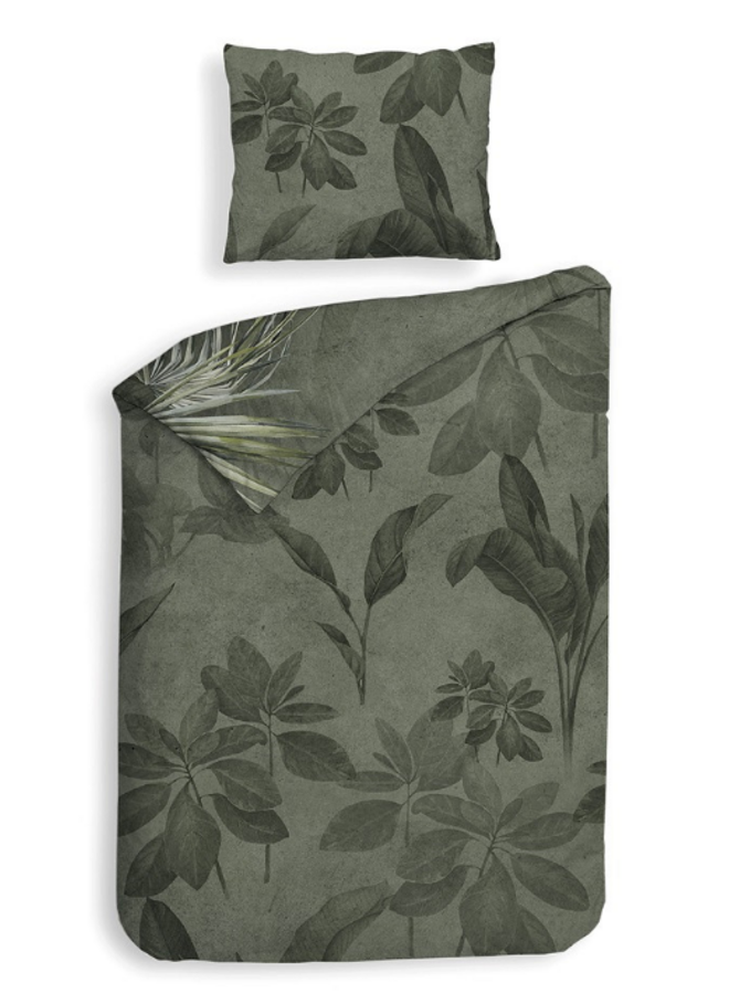 Heckett & Lane Dekbedovertrek Mai Groen - Katoensatijn