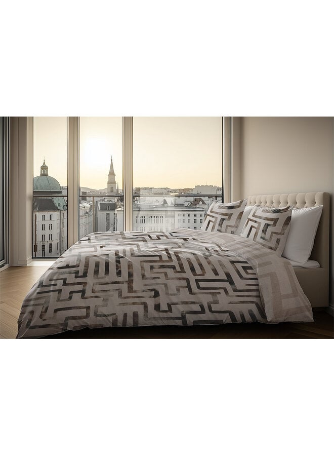 Heckett & Lane Dekbedovertrek Melis Naturel - Katoensatijn