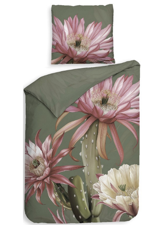 Heckett & Lane Dekbedovertrek Mesa Forest Green - Katoensatijn