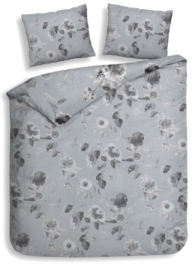 Heckett & Lane Dekbedovertrek Mira Mist Grey - Katoensatijn