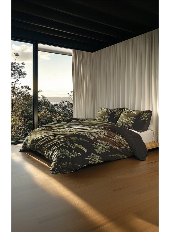 Heckett & Lane Dekbedovertrek Rua Groen - Katoensatijn