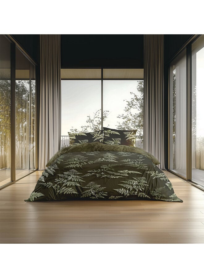 Heckett & Lane Dekbedovertrek Rua Groen - Katoensatijn