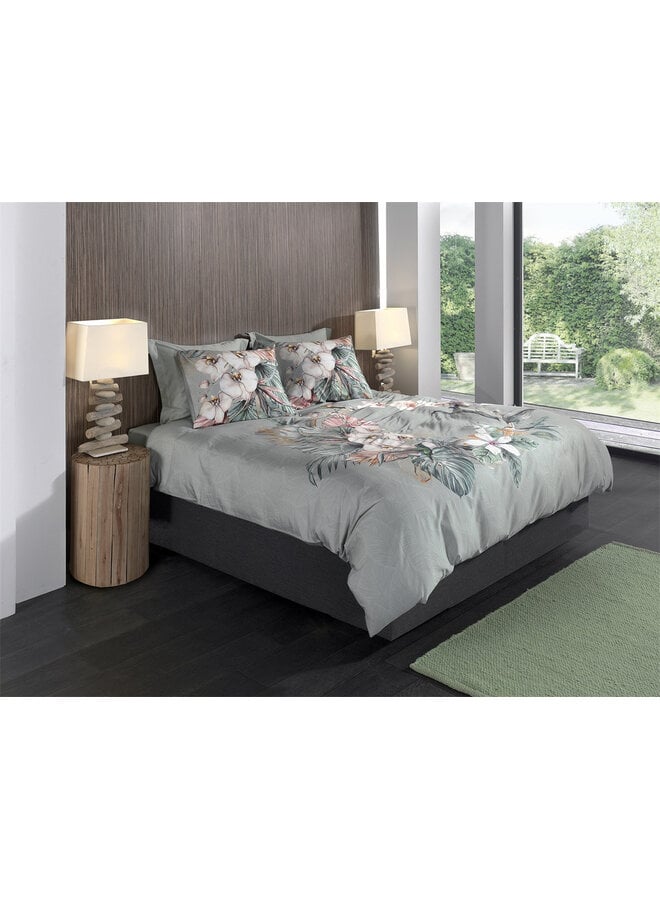 Heckett & Lane Dekbedovertrek Ana Groen - Katoensatijn