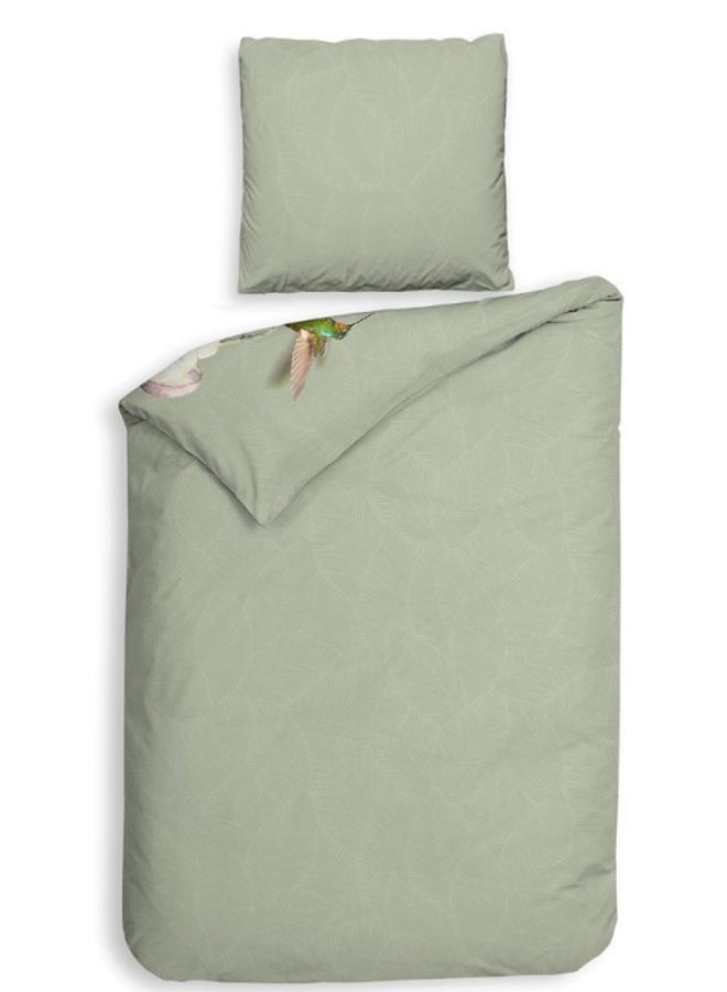 Heckett & Lane Dekbedovertrek Ana Groen - Katoensatijn