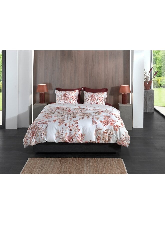 Heckett & Lane Dekbedovertrek Ceyda Wit - Katoensatijn