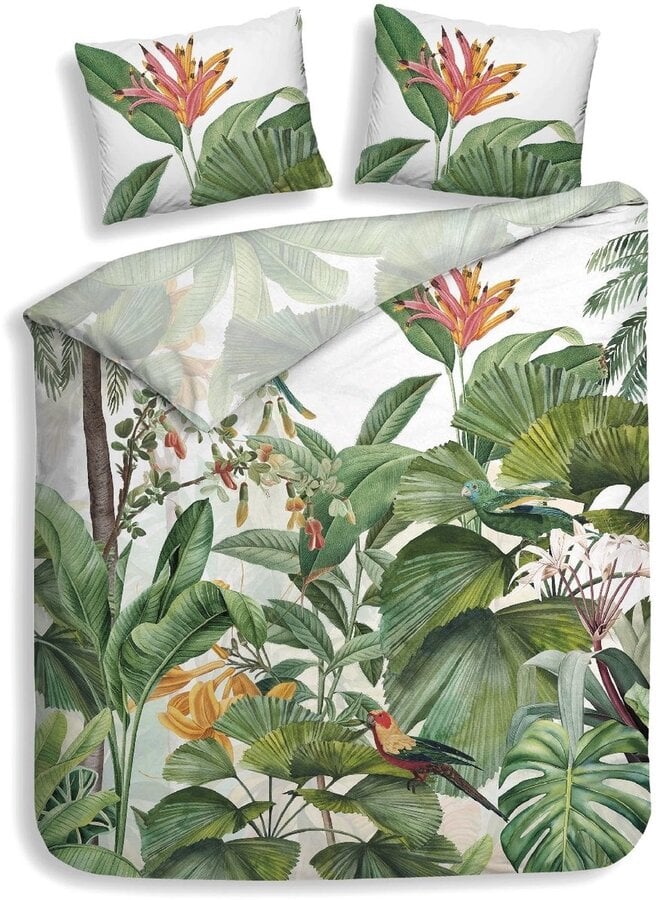 Heckett & Lane Dekbedovertrek Elisa Wit - Katoensatijn