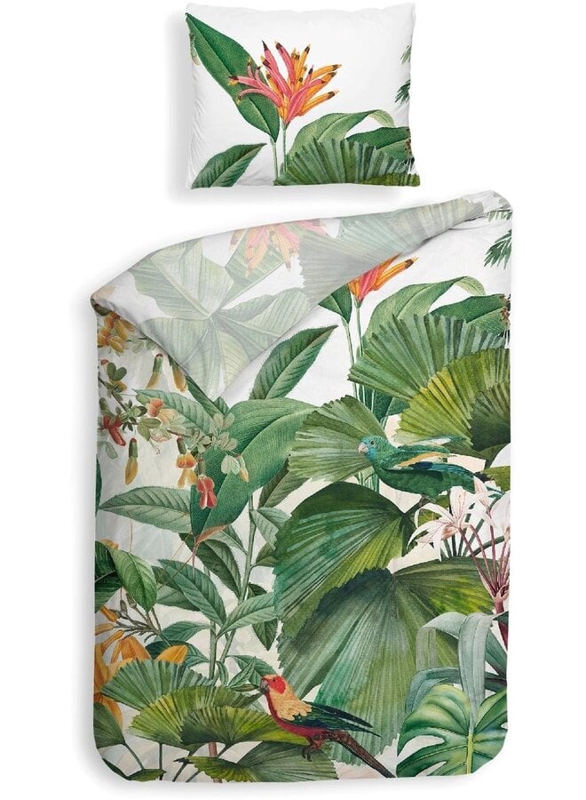 Heckett & Lane Dekbedovertrek Elisa Wit - Katoensatijn