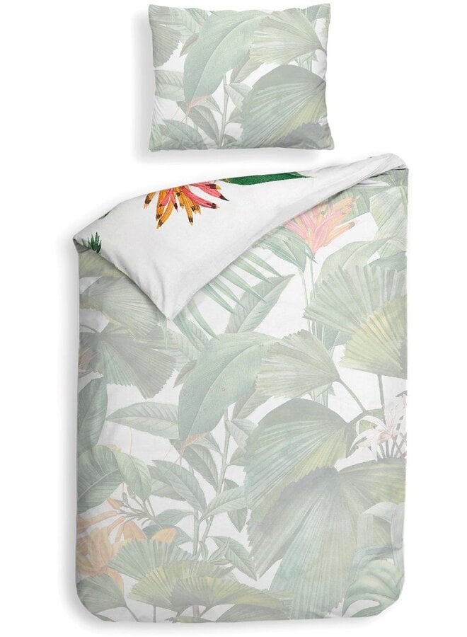 Heckett & Lane Dekbedovertrek Elisa Wit - Katoensatijn