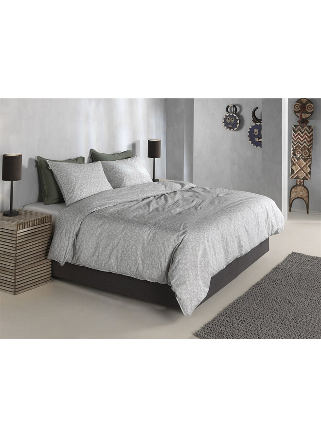 ZO! Home Dekbedovertrek Petali di Lino Dove Grey - Katoen