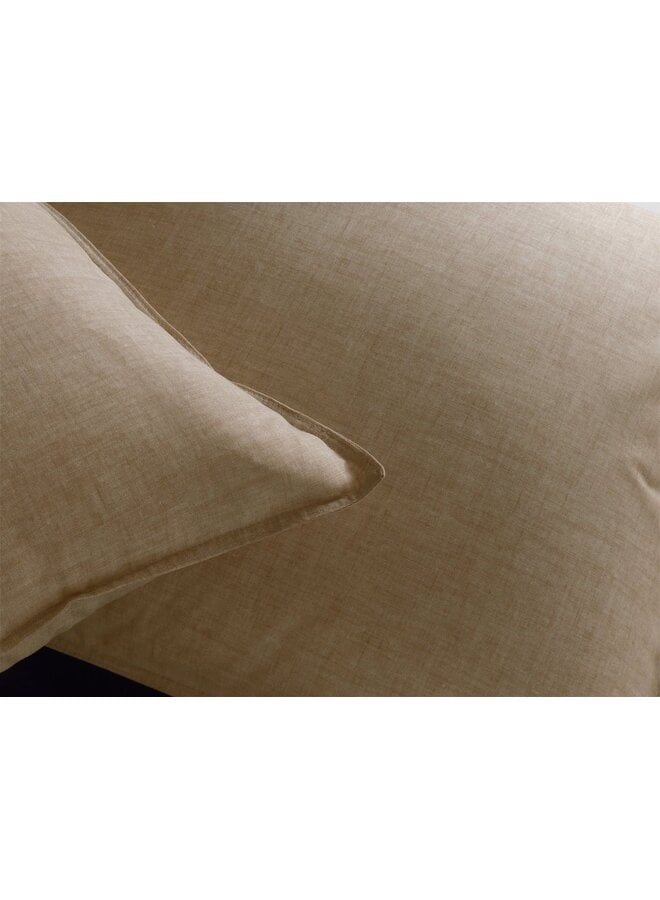 ZO! Home Dekbedovertrek Lino Tan Brown - Katoen