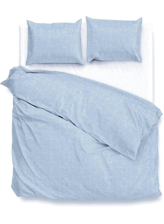 ZO! Home Dekbedovertrek Lino  Sky Blue - Katoen