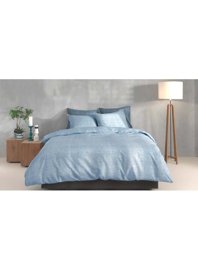 ZO! Home Dekbedovertrek Lino  Sky Blauw - Katoen