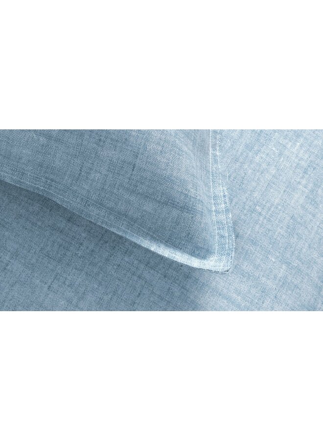 ZO! Home Dekbedovertrek Lino  Sky Blauw - Katoen