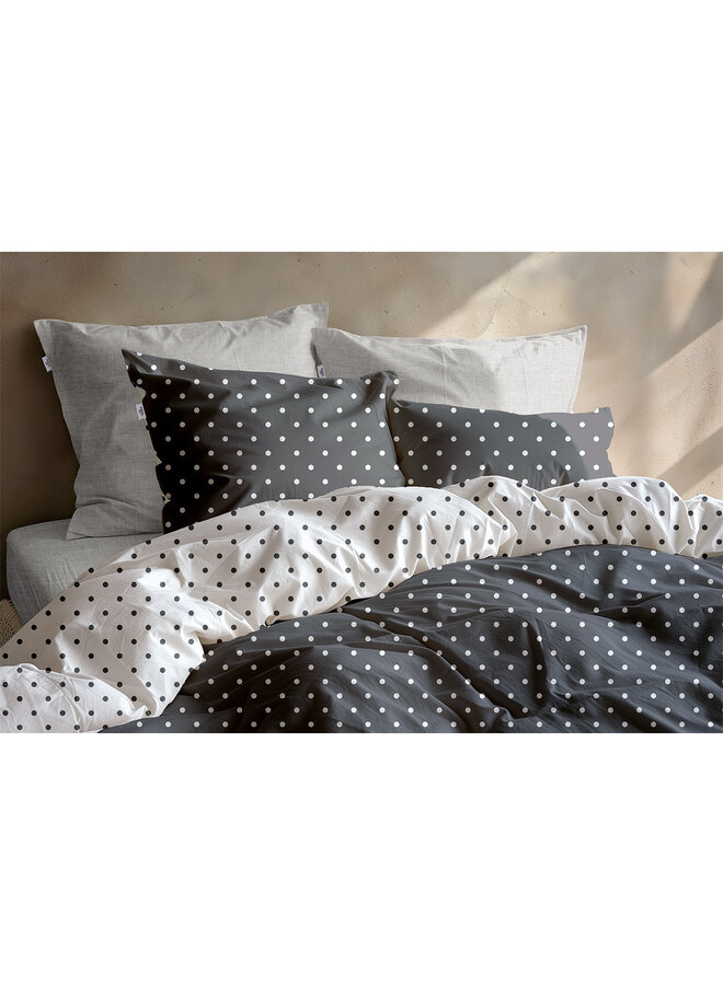 ZO! Home Dekbedovertrek Punta di Cotone Pewter Grey - Katoen