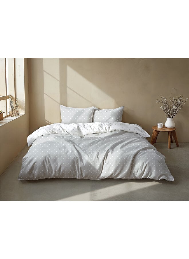 ZO! Home Dekbedovertrek Punta di Cotone Stone Grey - Katoen
