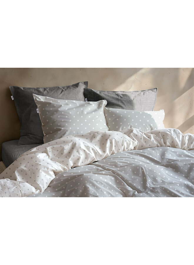 ZO! Home Dekbedovertrek Punta di Cotone Grijs - Katoen
