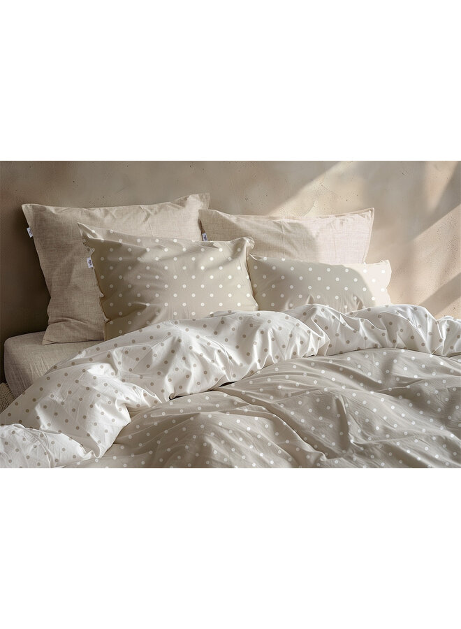 ZO! Home Dekbedovertrek Punta di Cotone Beige - Katoen