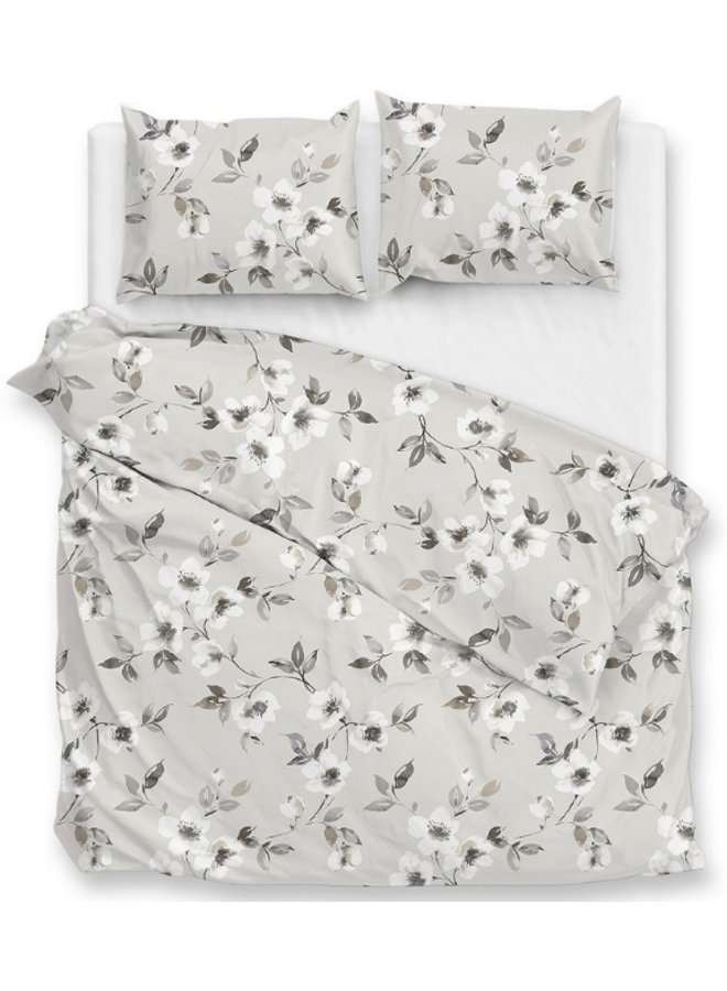 ZO! Home Dekbedovertrek Ines Grijs - Flanel