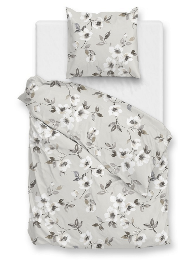 ZO! Home Dekbedovertrek Ines Grijs - Flanel