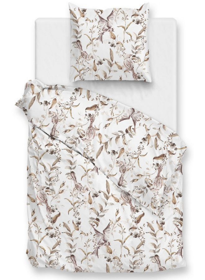 ZO! Home Dekbedovertrek Colette Wit - Flanel