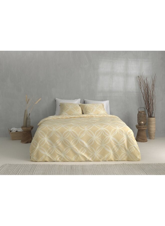 ZO! Home Dekbedovertrek Agnetha Geel - Katoensatijn