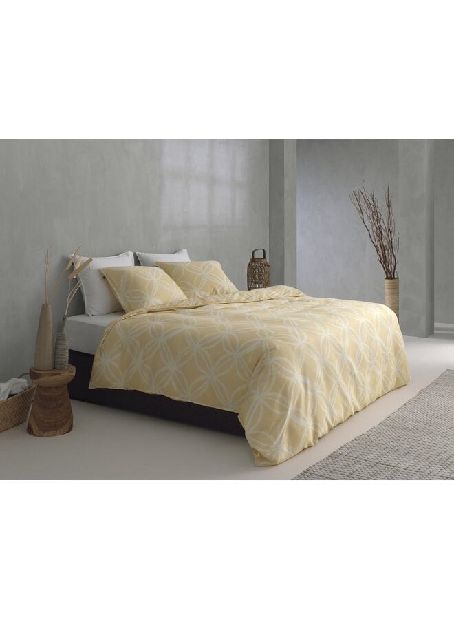 ZO! Home Dekbedovertrek Agnetha Geel - Katoensatijn