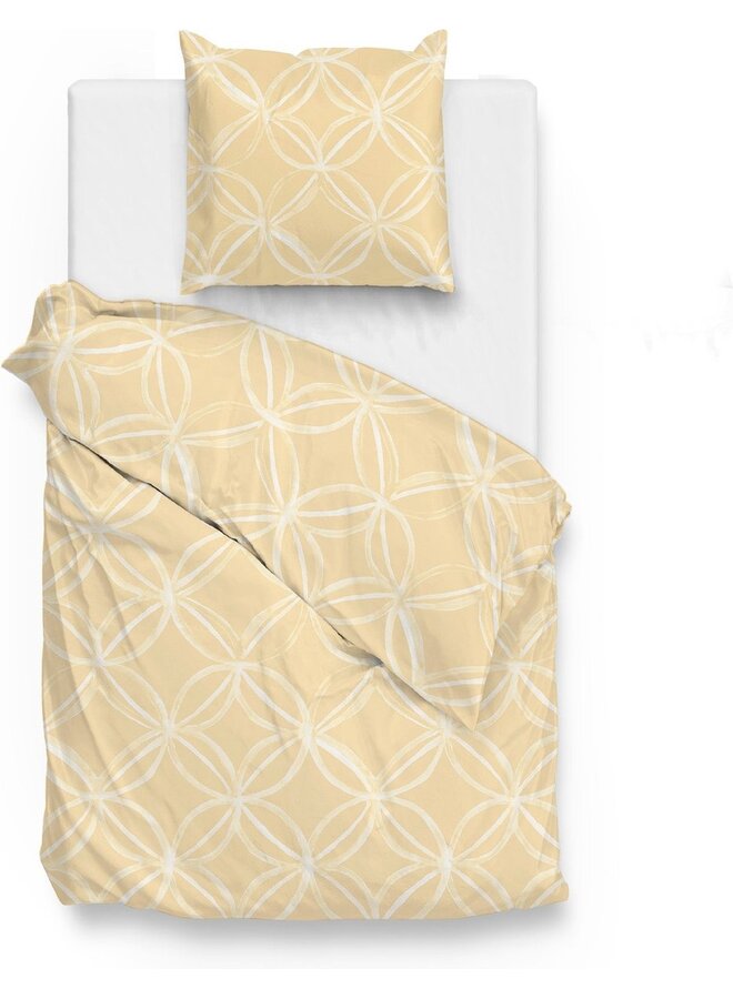 ZO! Home Dekbedovertrek Agnetha Geel - Katoensatijn