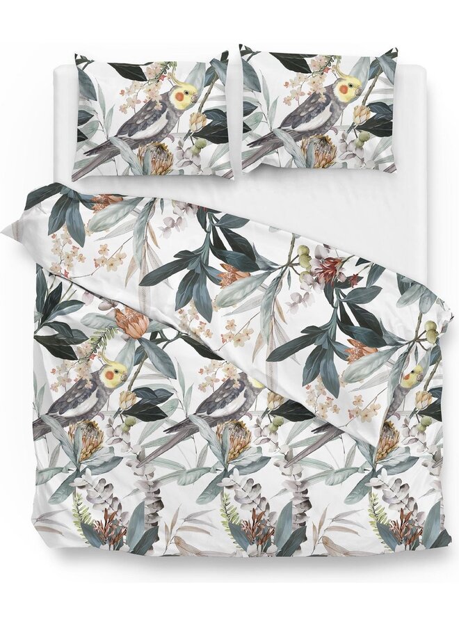 Dekbedovertrek Kendal Wit -  Katoensatijn PL1