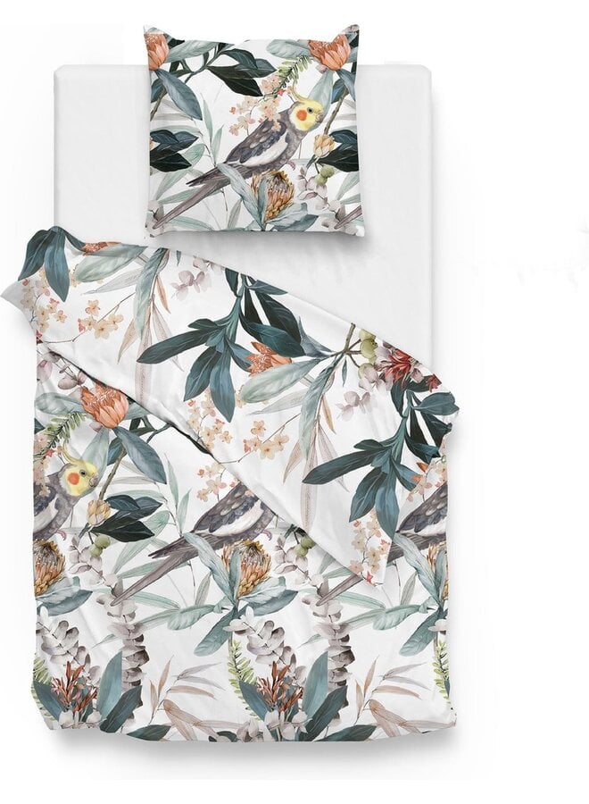 ZO! Home Dekbedovertrek Kendal White - Katoensatijn