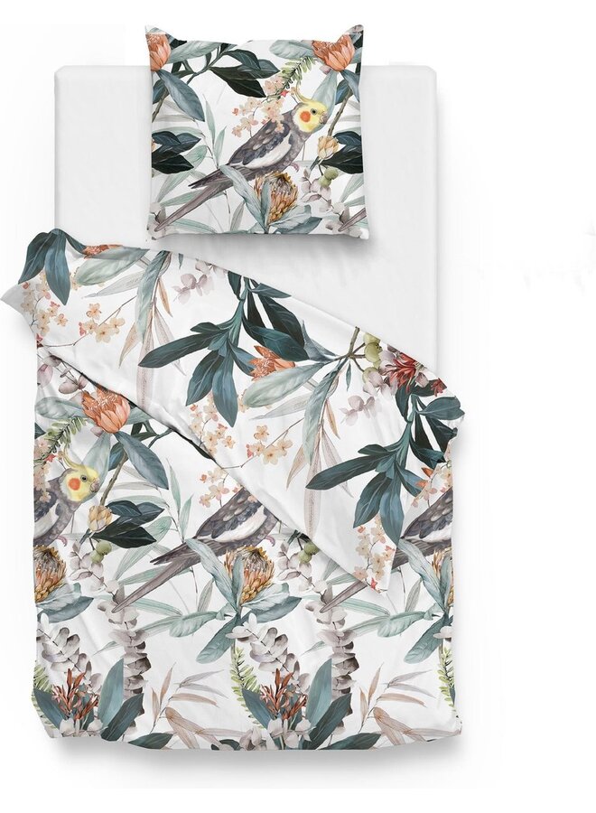 ZO! Home Dekbedovertrek Kendal Wit -  Katoensatijn