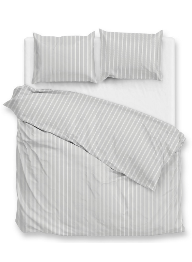 Dekbedovertrek Righe di Percalle Northern Grey - Percale Katoen