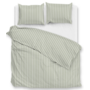 ZO! Home Dekbedovertrek Righe di Percalle Smokey Green - Percale Katoen