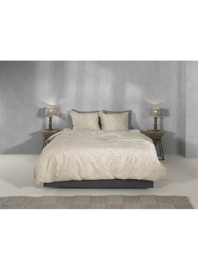 ZO! Home Dekbedovertrek Floreala Beige - Percale Katoen