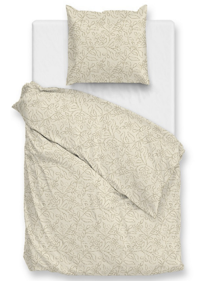 ZO! Home Dekbedovertrek Floreala Beige - Percale Katoen