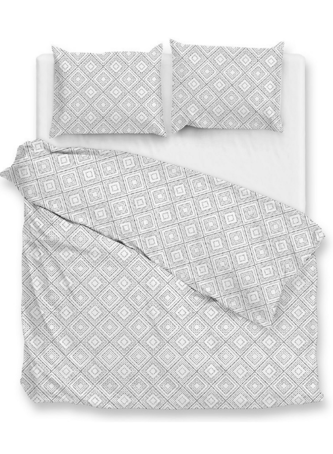 Dekbedovertrek Piastrella Grijs -  Percale Katoen PL1