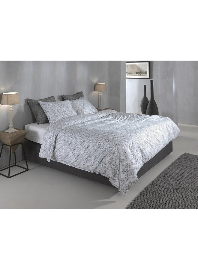 ZO! Home Dekbedovertrek Piastrella Grijs - Percale Katoen