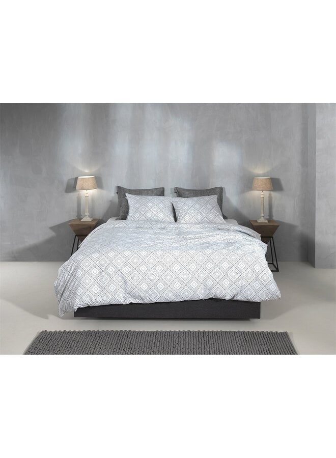ZO! Home Dekbedovertrek Piastrella Crystal White - Percale Katoen
