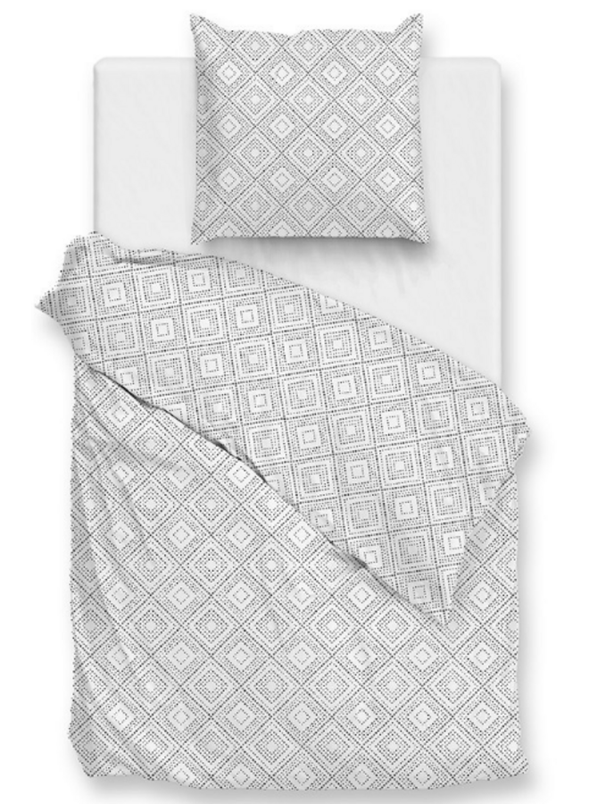 ZO! Home Dekbedovertrek Piastrella Crystal White - Percale Katoen