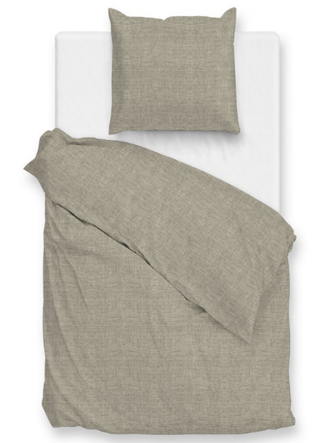 ZO! Home Dekbedovertrek Flanella-di-Lino Khaki Beige - Flanel