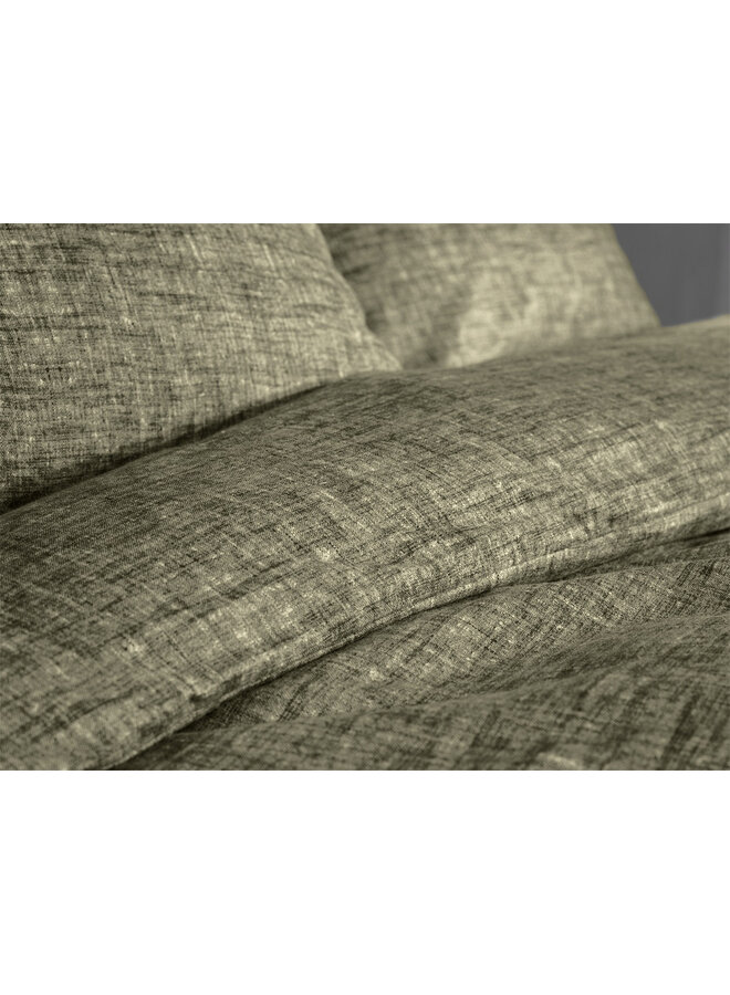 ZO! Home Dekbedovertrek Flanella-di-Lino Olive Green - Flanel