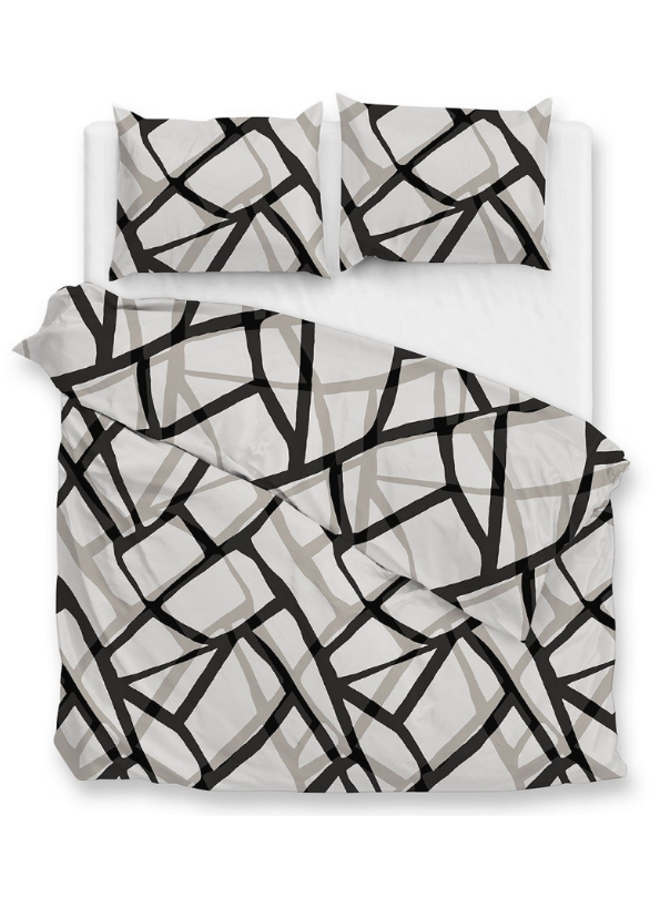 ZO! Home Dekbedovertrek Serena Grijs - Flanel