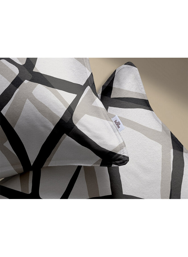 ZO! Home Dekbedovertrek Serena Grijs - Flanel