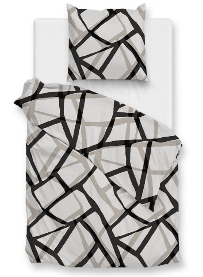 ZO! Home Dekbedovertrek Serena Grijs - Flanel