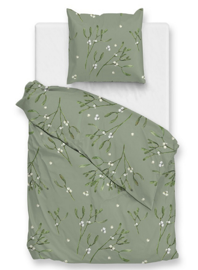 ZO! Home Dekbedovertrek Hedra Groen - Flanel